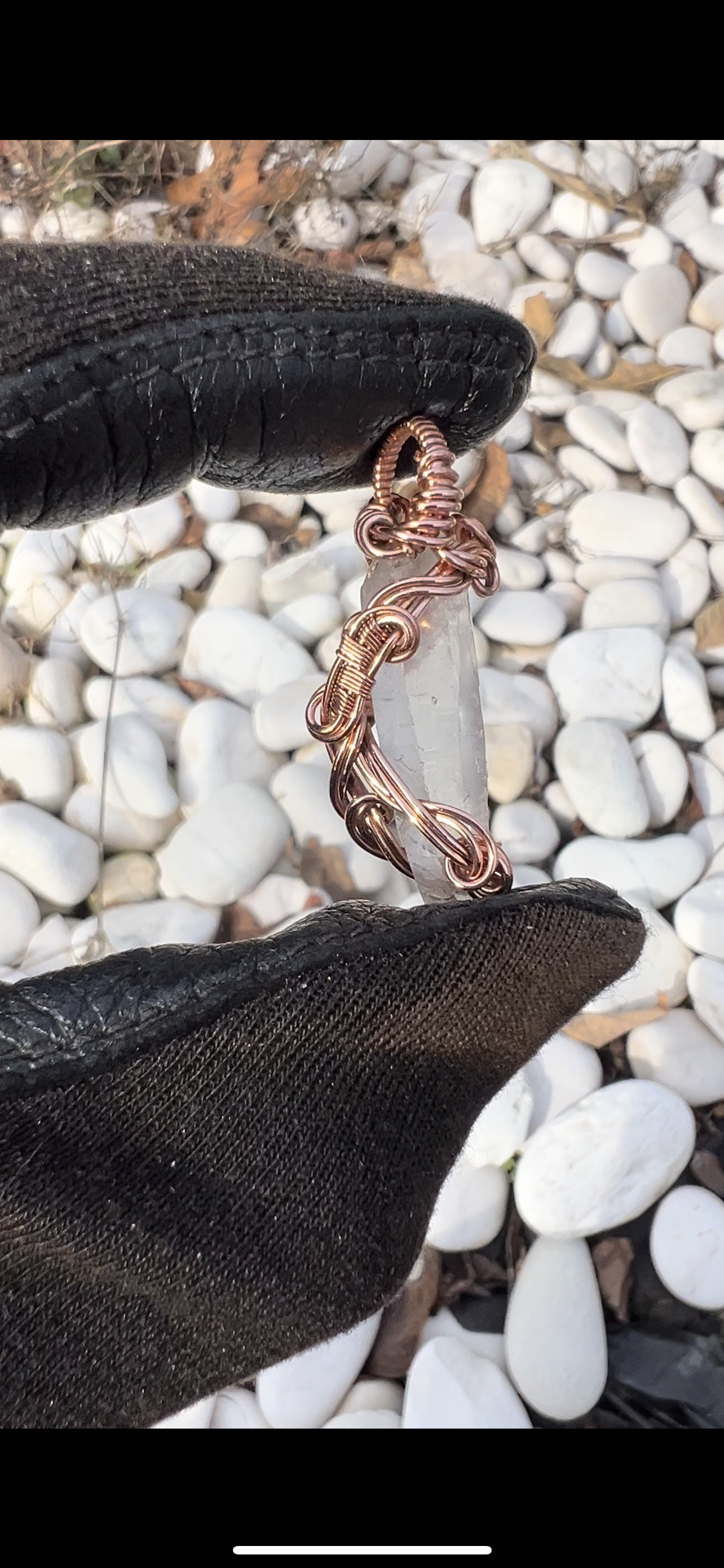 Quartz Mini Pendant/ Copper