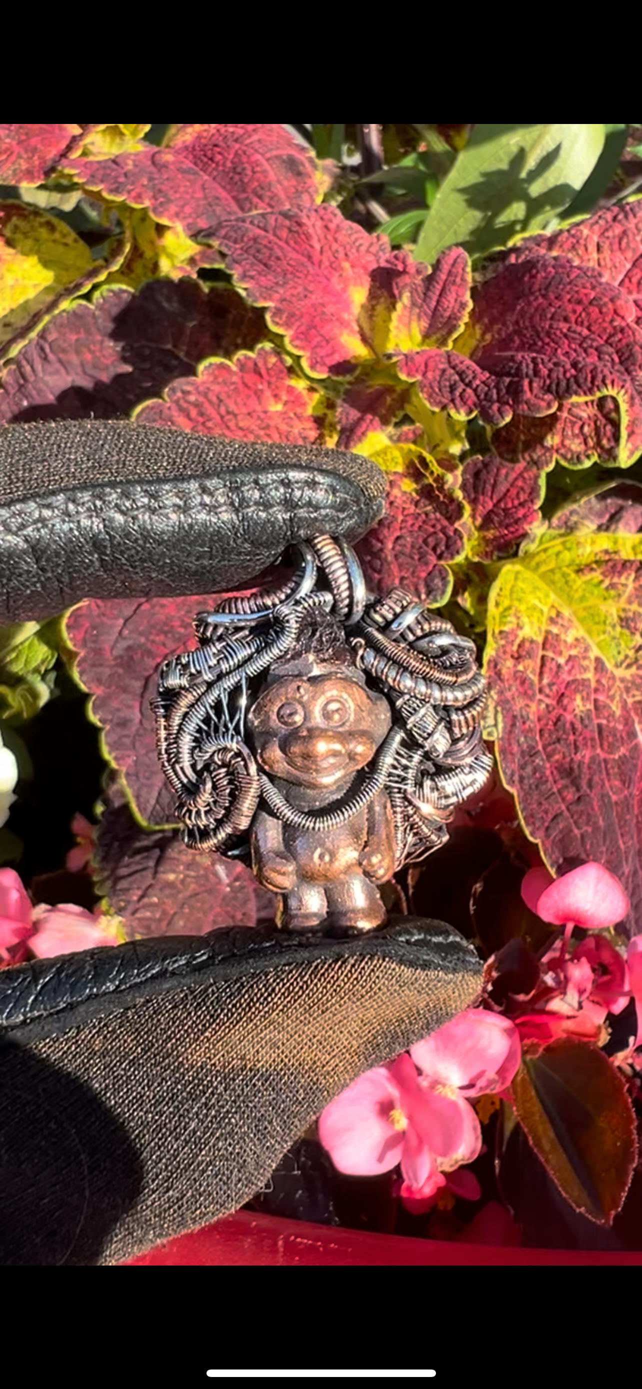 “Mystical Shaman” Pendant/ Antiqued Copper/ Sterling Silver