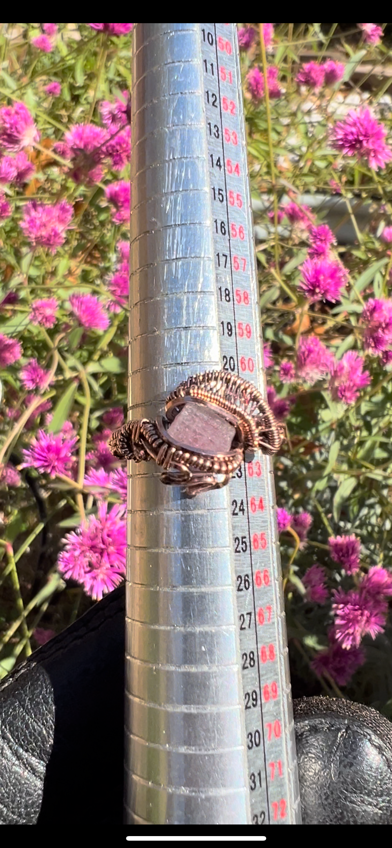 Tourmaline Ring / Antiqued Copper/ Size 10