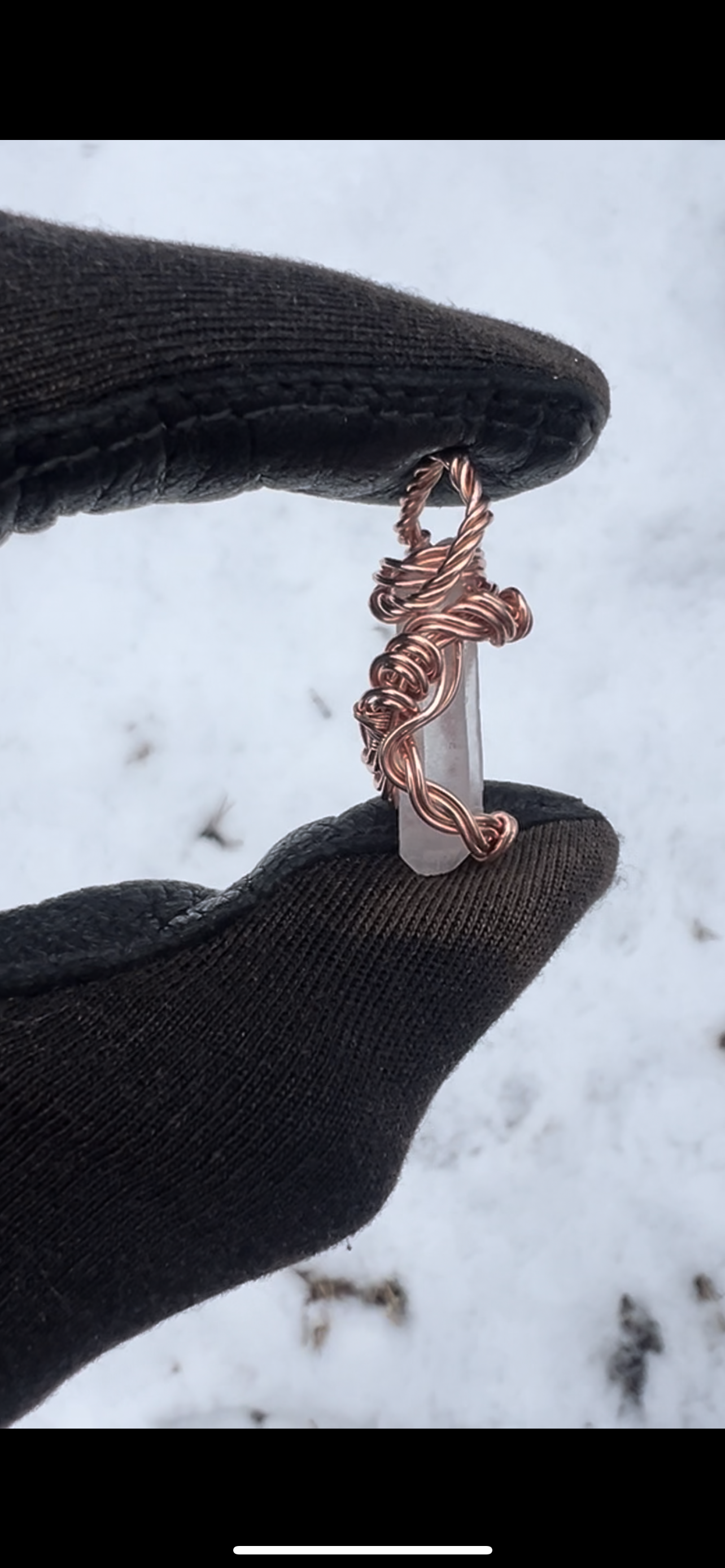 Quartz Mini Pendant/ Copper