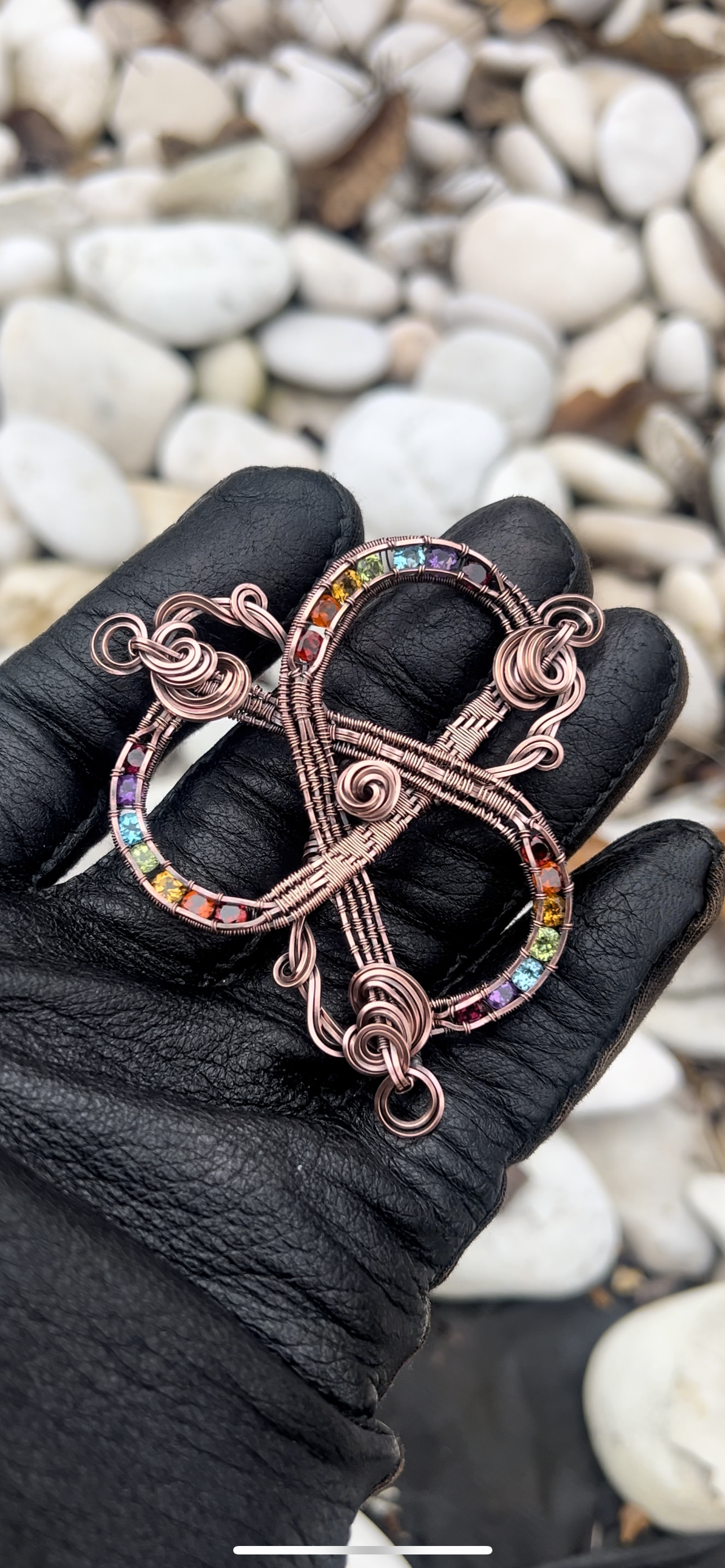 “Triskelion” Pendant / Antiqued Copper
