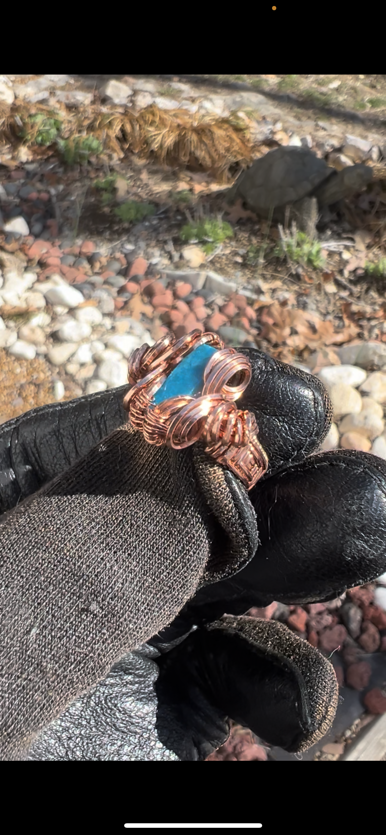 Howlite Ring/ Copper/ Size 9