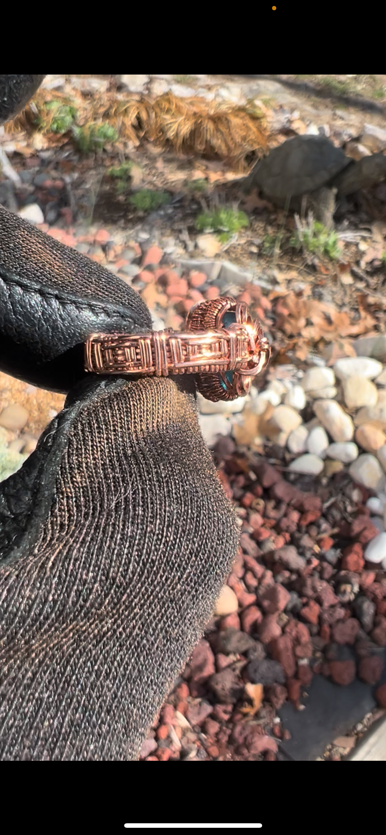 Howlite Ring/ Copper/ Size 9