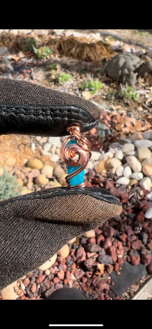 Howlite Mini Pendant/ Copper