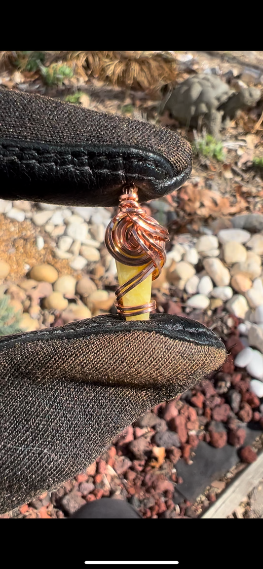 Serpentine Mini Pendant/ Copper