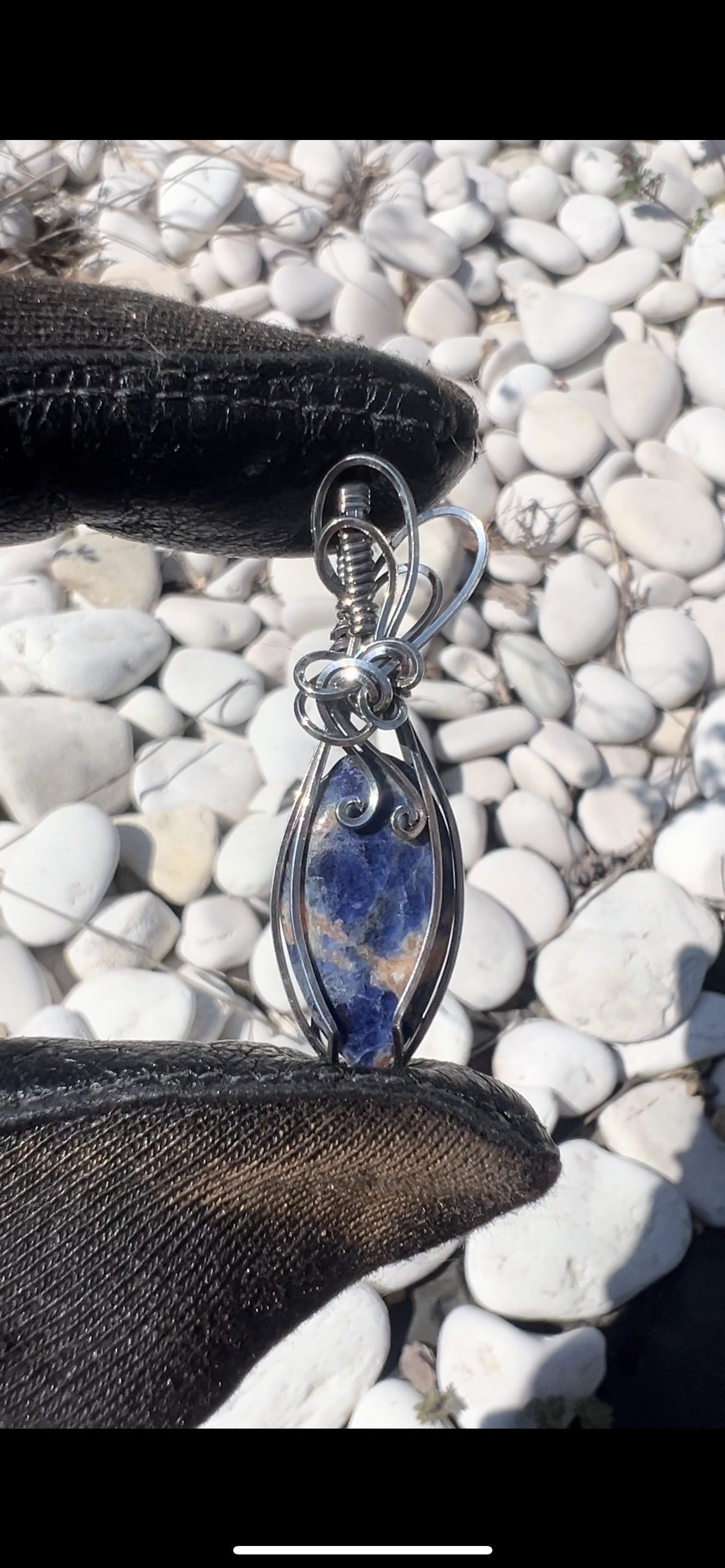 Sodalite Pendant/ Sterling Silver