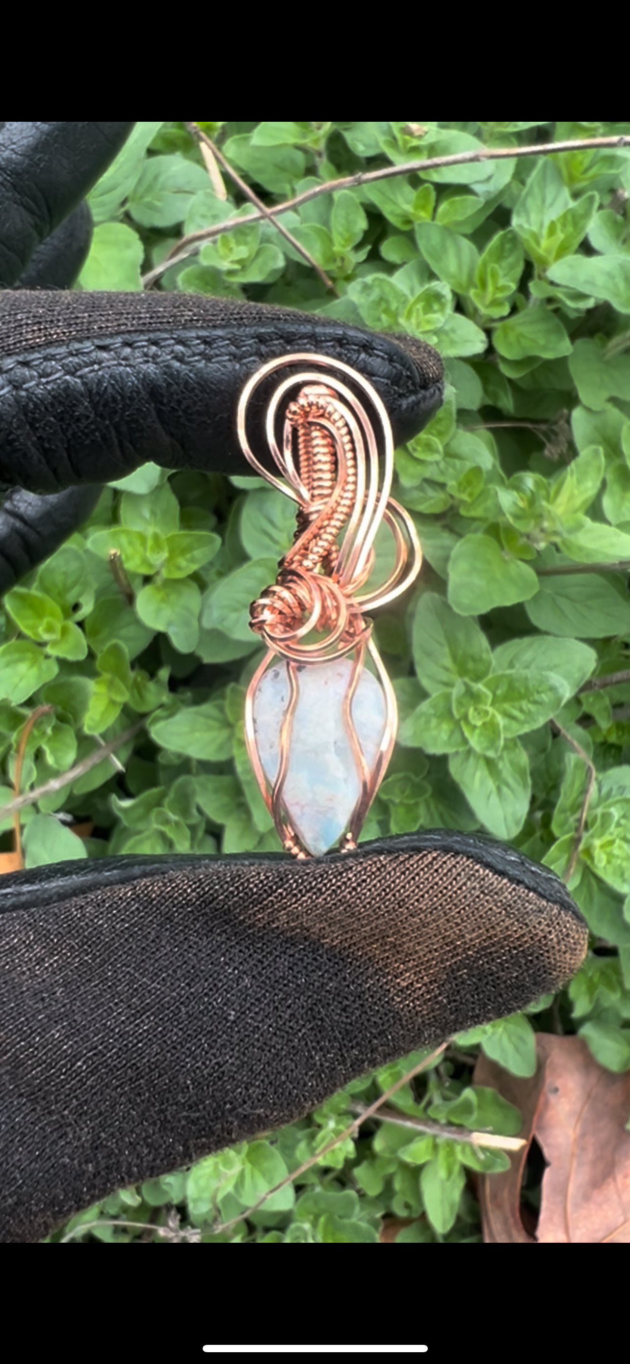 Botswana Agate Pendant/ Copper