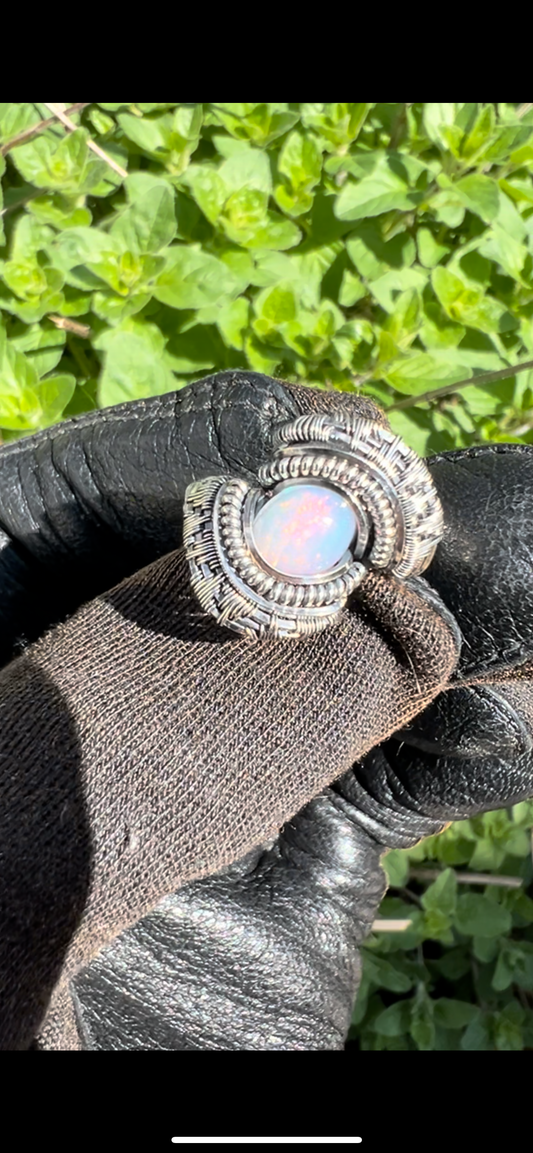 Opal Ring/ Size 8/ Sterling Silver
